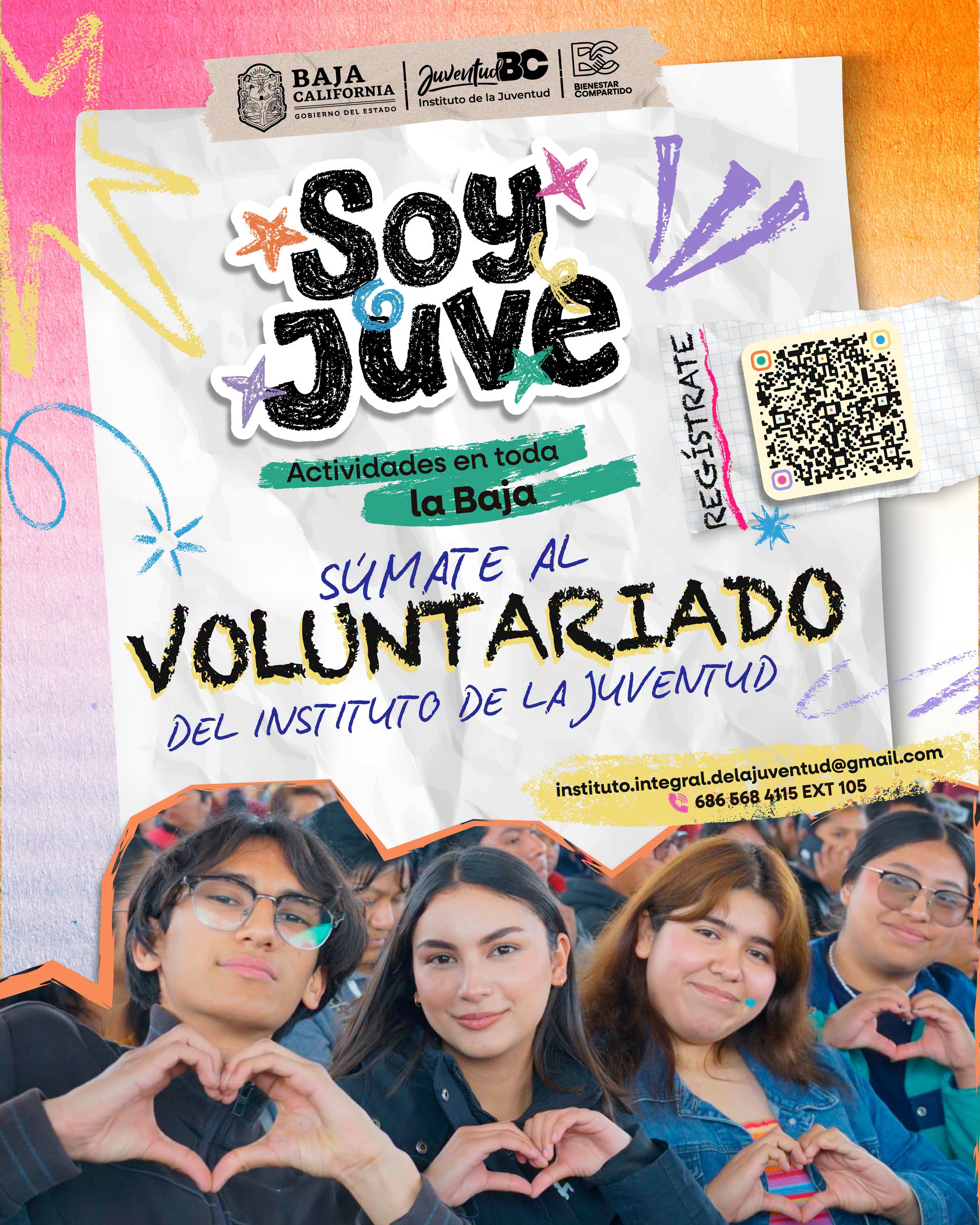 INVITA JUVENTUD BC A SUMARSE AL PROGRAMA  “SOY JUVE VOLUNTARIADO”