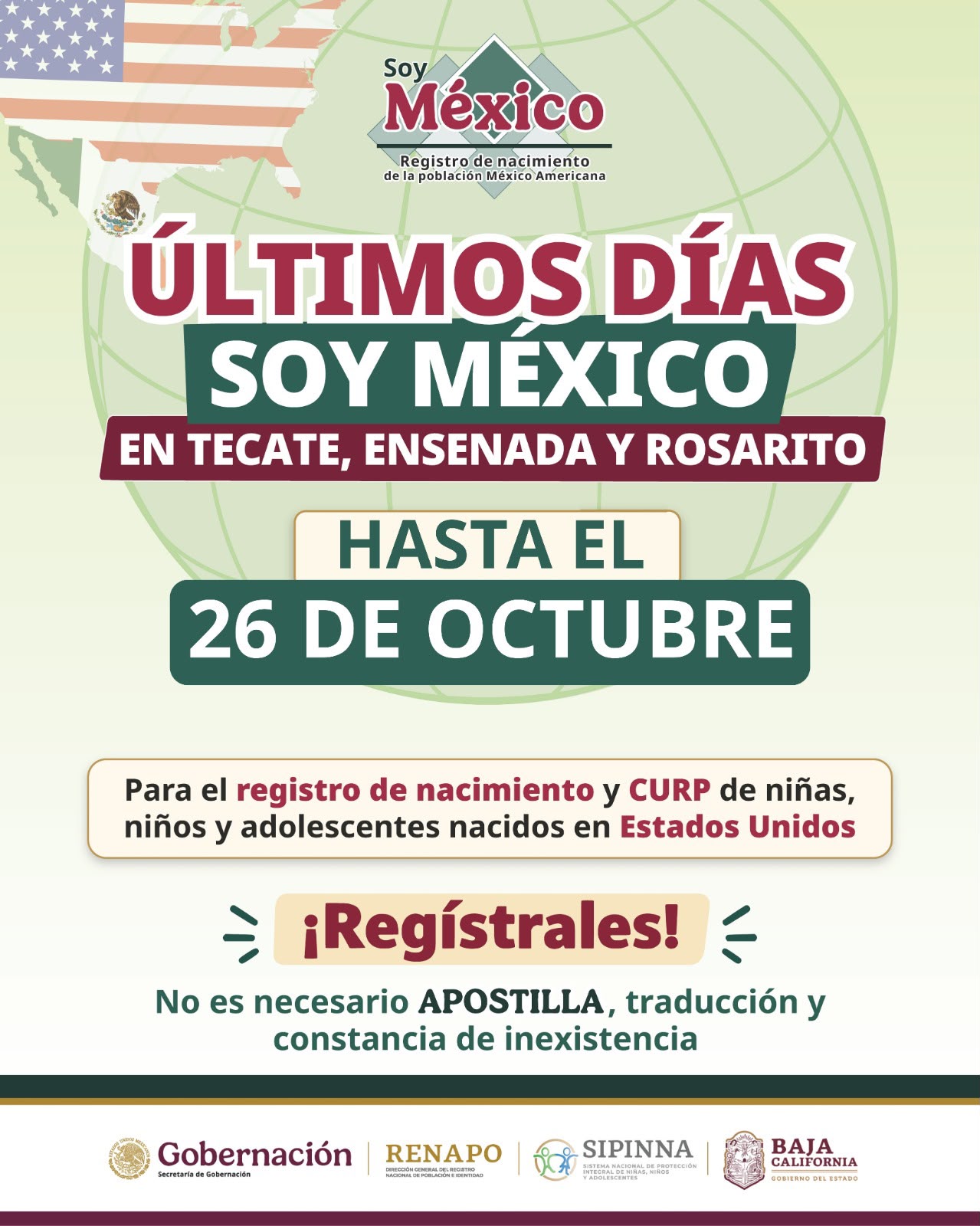 Últimos días de Soy México: registro gratuito para menores nacidos en Estados Unidos